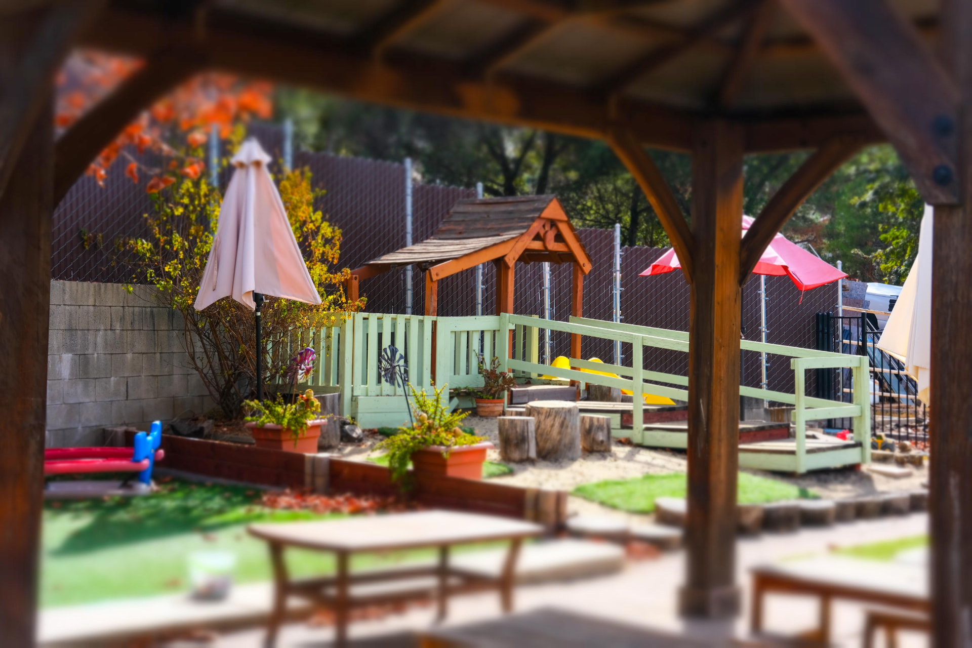 The backyard playground at Little Sprouts Kinder Academy